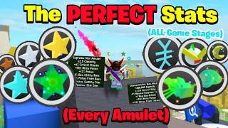 The BEST Stats For Each Amulet For Early, Mid, End Game in Bee Swarm Simulator!