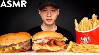 ASMR CHICKEN BLT & DOUBLE CHEESEBURGER MUKBANG (No Talking) EATING SOUNDS | Zach Choi ASMR