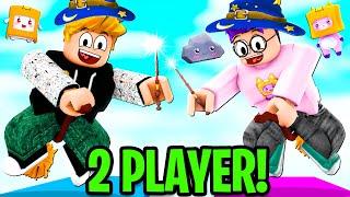 Can We Become MAX LEVEL WIZARDS In 2 PLAYER ROBLOX WIZARD TYCOON?! (EPIC HARRY POTTER BATTLE!)