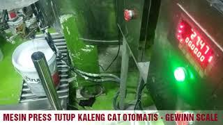 Mesin Press Tutup Kaleng Cat Otomatis Melengkapi Sistem Filling Cat Gewinn Scale