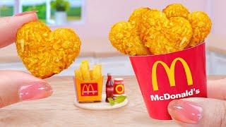 Best Level of Nuggets  Miniature Fried Chicken Nuggets Heart Shaped Mc Donald's  Tina Mini Cooking