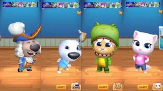 Talking Tom Time Rush Captain Ben vs Hank vs Dino Ginger vs Angela vs Roy Raccoon Gameplay