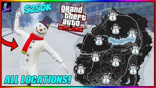 UNLOCK the LIMITED TIME Snowman Outfit in GTA Online! (ALL Snowmen Map Locations)