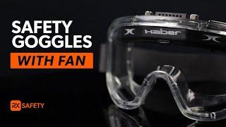 NEW Safety Goggle with Fan | Anti fog Safety Glasses | Haber Safety Goggle