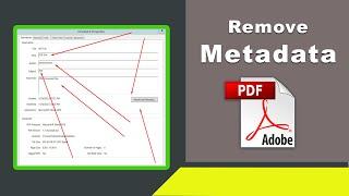 How to remove metadata from pdf using Adobe Acrobat Pro DC