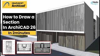 ArchiCAD26 How to Draw Sections in ArchiCAD in 2min #archicad26 #graphisoft #bim #howto #cad