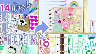 How to Use Up Planner Stickers | Tips , Tricks , & Ideas | Happy Planner