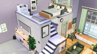 Tiny Loft Apartment (910 Medina Studios)   Sims 4 Speed Build Stop Motion (NO CC)