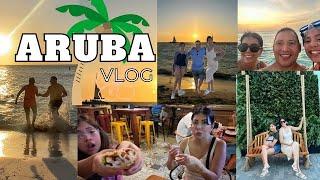 ARUBA TRAVEL VLOG️ | 1st Day | Eagle Beach | Palm Beach & The Marketplace | Family vacation ️