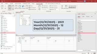 How to use Date, Year, Month, Day functions as Criteria in Queries in MS Access - Office 365