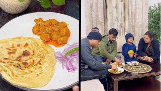 On special demand | Ghee roast Mushroom | malabar Paratha | kerala parota | लच्छा पराठा