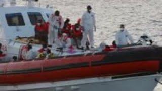 Migrants rescued by Banksy ship brought to Italy