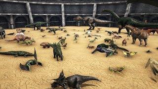 FREE FOR ALL - ARK Battle with all Creatures || Cantex