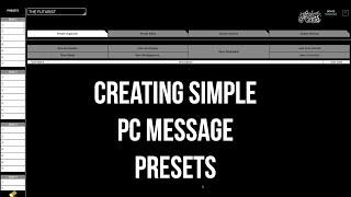 Creating a PC message! (control presets on other pedals)