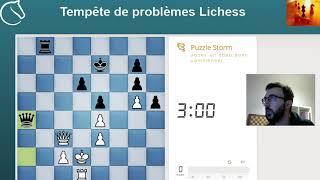 Puzzle storm : la tempête de problèmes Lichess