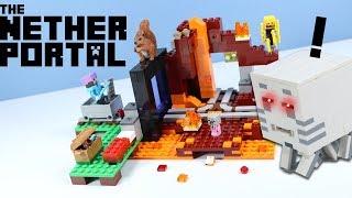 LEGO Minecraft The Nether Portal Speed Build Toy Review 2018