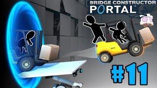 Bridge Constructor Portal - Walkthrough - Part 11 - Under Fire (PC HD) [1080p60FPS]