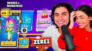 ZERANDO O NOVO BRAWL PASS NA CONTA DA MINHA NAMORADA no Brawl Stars