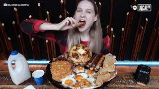 WATCH: Competitive eater destroys 10,000-calorie American breakfast