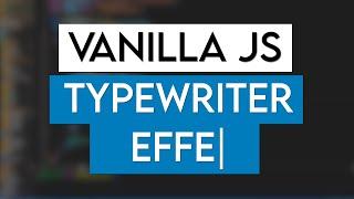 How to create a typewriter effect in vanilla JavaScript (using only HTML CSS and JS) | Code Student