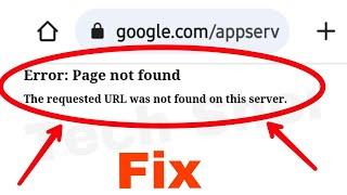 How to Fix Error Page not found The requested URL was not found on this server problem solve