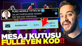 OHA! 1000 TANE MESAJ KUTUSU FULLEYEN ÖZEL KOD GELDİ! (BEDAVA) PUBG Mobile