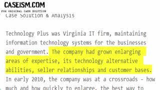 Technology Plus, Inc. – Moving Onward Case Solution & Analysis Caseism.com