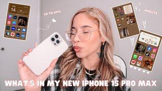 What's on my *NEW* Iphone 15 PRO MAX | Go-To Apps, Customized Widgets & More  