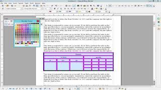 How to add color to table border in OpenOffice Writer