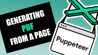 Puppeteer - Generating PDF from a Page