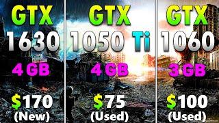 GTX 1630 4GB vs GTX 1050 Ti 4GB vs GTX 1060 3GB | PC Gameplay Tested