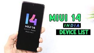 INDIA MIUI 14 New Update Device List | MIUI 14 Update India