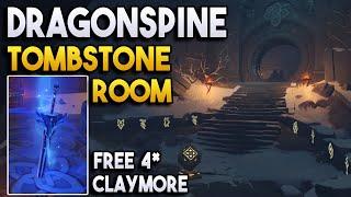 Dragonspine TombStone Room + FREE 4* Claymore! - World Quests and Puzzles -【Genshin Impact】