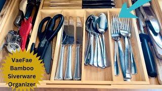 VaeFae Bamboo Silverware Utensil Drawer Organizer Review