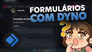 Como Criar Formulários no Discord ️ Dyno Bot