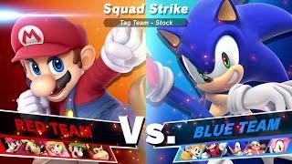 Team Mario vs Team Sonic Squad Strike: SSBU Mods Quickie