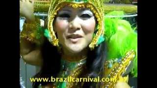 ブラジルのかわいい日本人ダンサー  Japan Samba Dancers at Brazil Carnival 2012