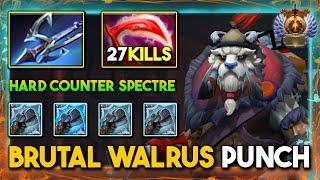 BRUTAL WALRUS PUNCH OFFLANE Tusk 27Kills With Harpoon + Desolator Build 100% Hard Counter Spectre