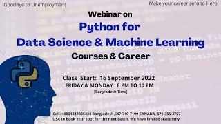 Python for Data Science & Machine Learning Bangla -Webinar