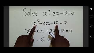 Quadratic equation by factorization method