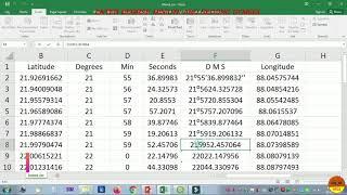 INSERT DEGREE MINIUTE AND SECOND SYMBOL IN EXCEL