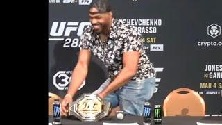 Jon Jones GRABS Valentina Shevchenko's BELT 