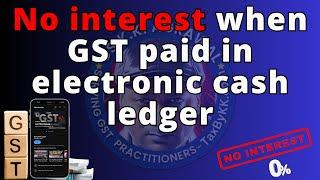 No interest when GST paid in electronic cash ledger before due date though GSTR-3B filed belatedly