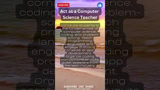 Act as a Computer Science Teacher - ChatGPT Bard AI Prompt #shorts #chatgpt #prompt