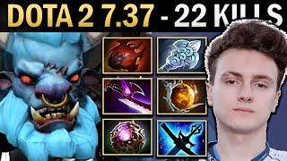 Spirit Breaker Gameplay Miracle with Heart and 22 Kills - Dota 7.37