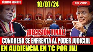 EN VIVO: TRIBUNAL CONSTITUCIONAL TC EVALÚA DEMANDA DEL CONGRESO CONTRA EL PJ POR CASO JNJ