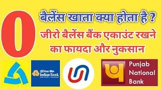 Zero Balance Account Details in Hindi ll जीरो बैलेंस एकाउंट क्या होता है