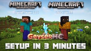 Setup GeyserMC on Your Server in Under 3 Minutes! Add Java/Bedrock Crossplay to Minecraft!