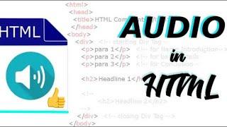 How to Add Audio in HTML using Notepad text Editor