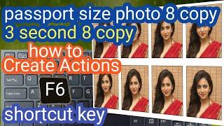 passport size photo action download || one click 8 copy photoshop || how to save & load action